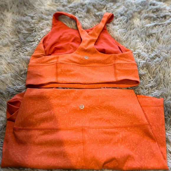 Lululemon orange set size 8 - Picture 3 of 7